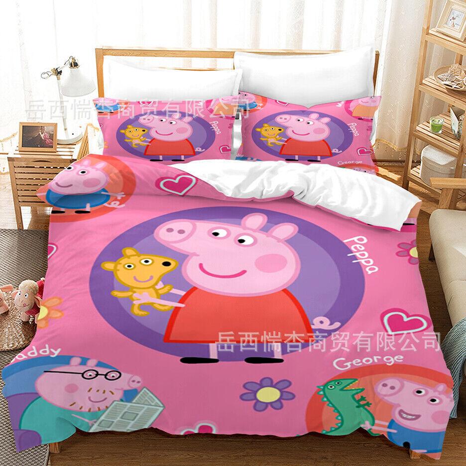 Cute Printed Quilt Cover Pillowcase Three-Piece Set Can Be Made Into Four-Piece 3D Digital Printing