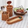 Imitation Rattan Hotel Restaurant Messer- und Gabelkorb Essstäbchen Aufbewahrungsbox Gewürzglas Korb Küchenregal