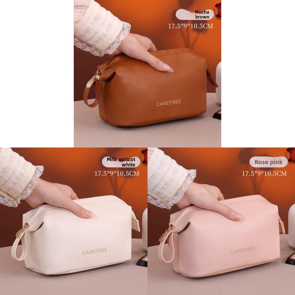 Travel Makeup Bag For Women With Waterproof Pu Material And Letter Pattern