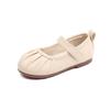 Girls Soft Sweet Princess Dance Shoes for Party Wedding Children's Fashion Pleated Leather Shoes Kids New Chic Solid Color Flats