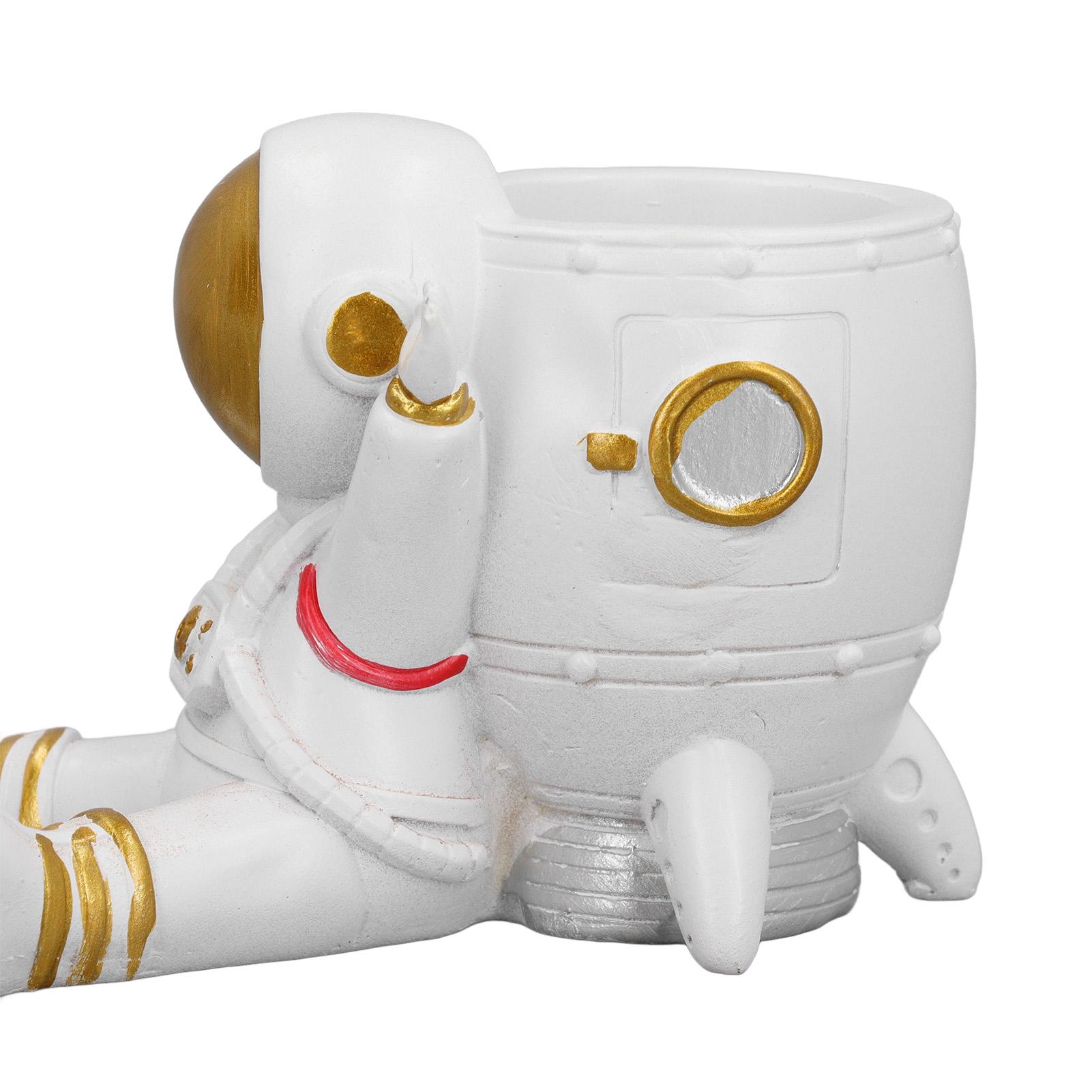 

Астронавт Карандаш Ручка Подставка Чашка Синтетическая смола Фигурка Космонавта Настольный Органайзер для ручек 2245C‑02