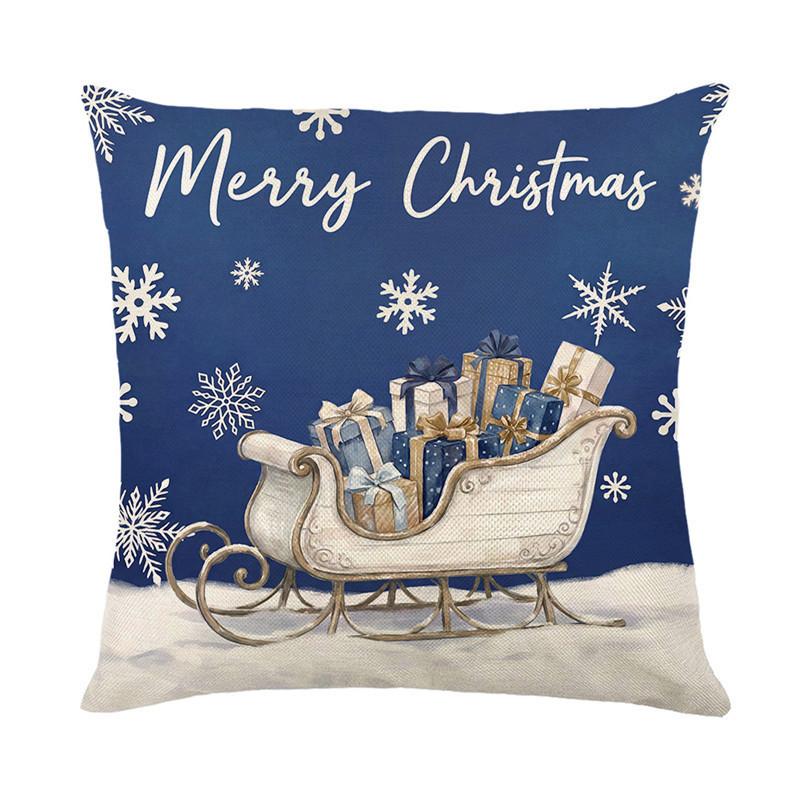 Christmas pillow cover digital printing cushion Christmas theme sofa pillow