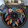 Okrągły dywanik Dreamcatcher, dywanik do salonu, sypialni, sofy, pokoju zabaw, dekoracja, antypoślizgowa mata podłogowa