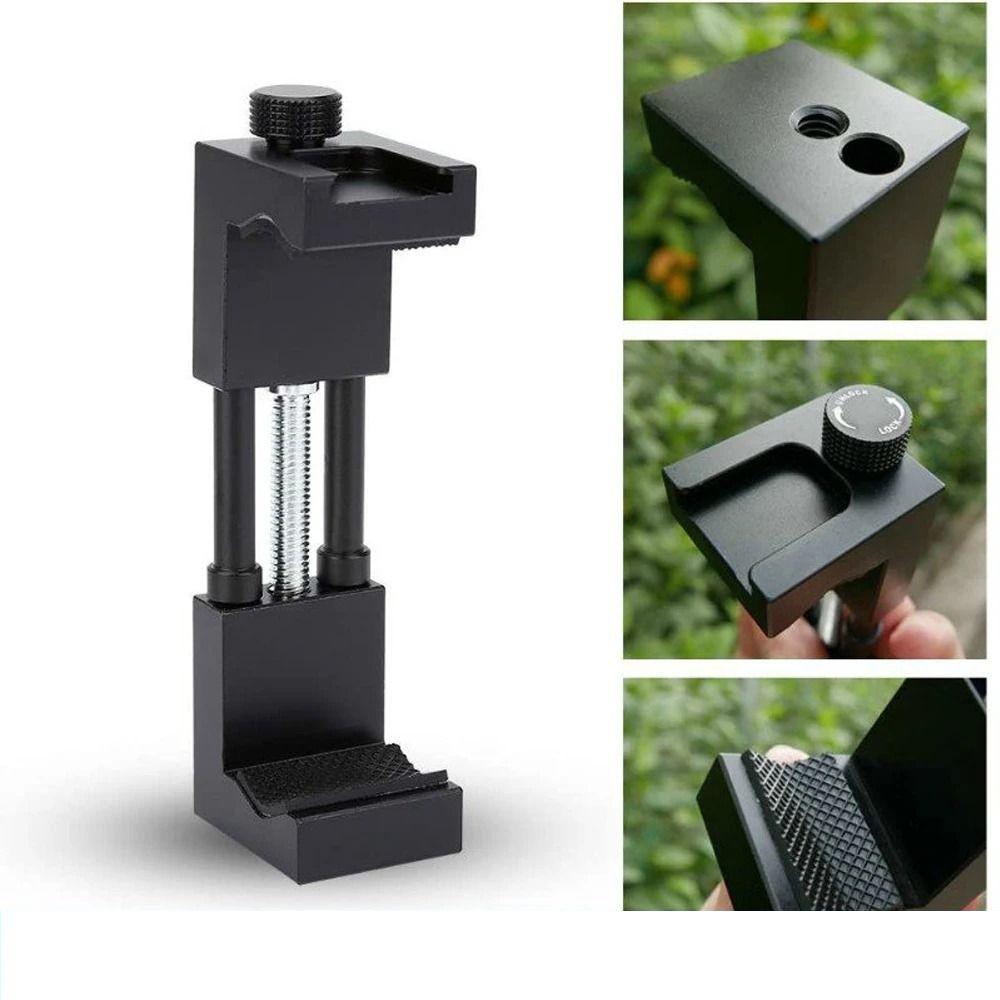 Easy Installation Aluminum Alloy Phone Clamp Adjustable Universal Smartphone Clip 360 Rotation Cold Shoe Mount Live Streaming