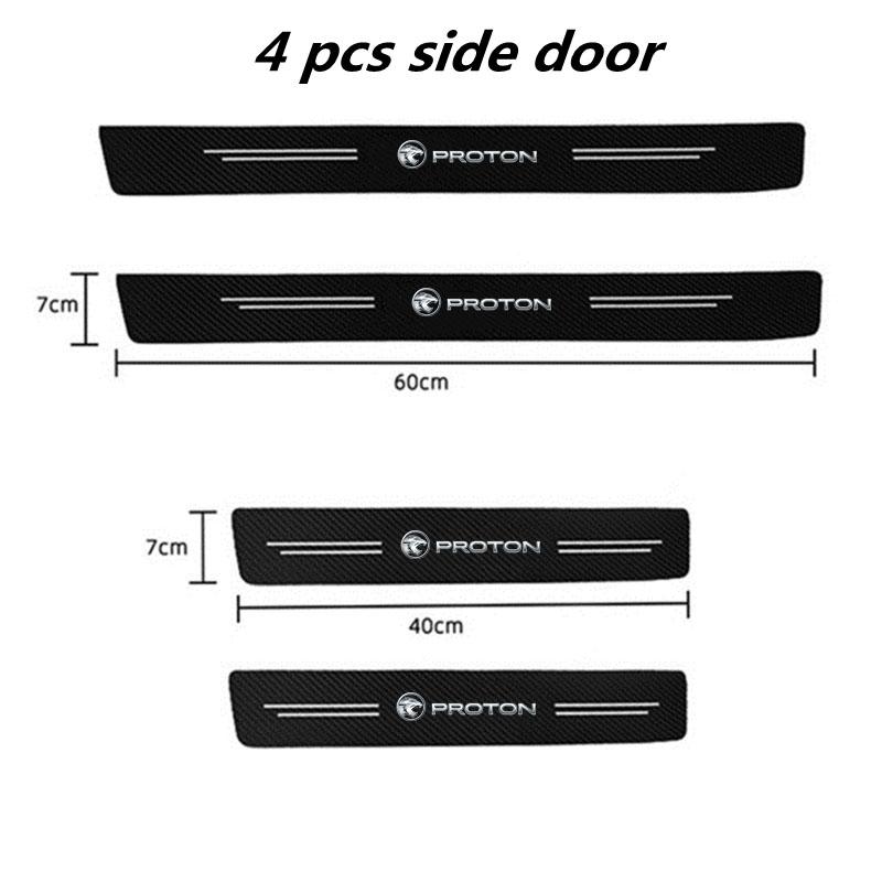 

Carbon Fiber Car Sticker DIY Paste Protector Strip Auto Door Sill Side Protect Film for proton x50 x70 x90 saga persona s50