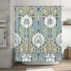 Vintage Floral Shower Curtain Waterproof Fabric Decor for Bathroom Home Decor Blue Green White Flower Shabby Chic Style