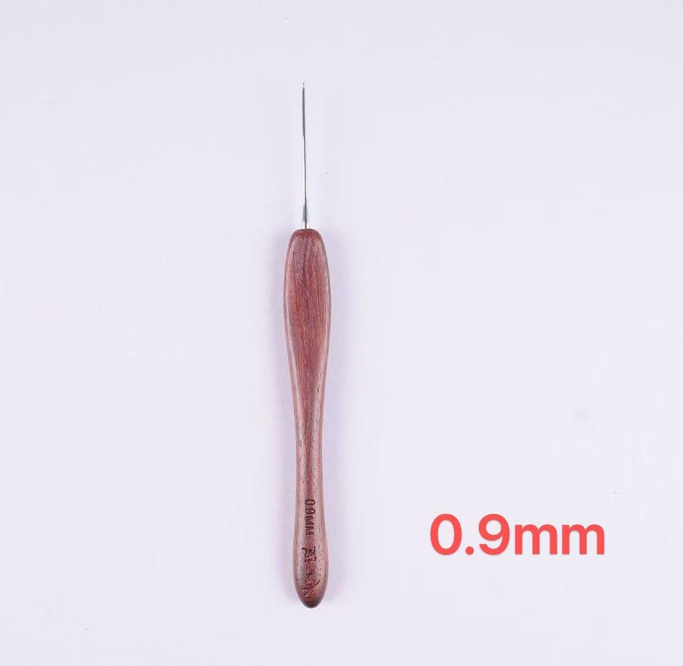 Crochet Blood Sandalwood Handle Hand Knitting Tool Non-Slip Stainless Steel Crochet