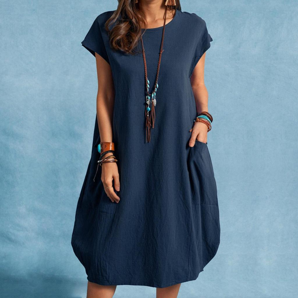Elegantes Sommerkleid für Damen mit Taschen - Bequem und Hochwertig