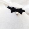Sexy Velvet Pearl Pendant Choker for Women Bow Neck Clavicle Necklace Lady Jewelry Accessories Girl Gift Lace Gothic Daily Party