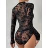 2025 Women's Y2K Floral Gauze Long Sleeve Jumpsuit