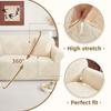 Premium Jacquard Stretch Sofa Cover 1/2/3/4/5 Seater Solid Color Furniture Slipcover Protector for Home Office Living Room Decor