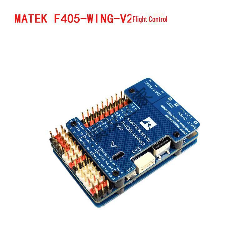 

MATEK F405-WING-V2 Flight Controller with Barometer, OSD, and Black Box for 3-6S Aircraft Models