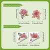 2Pcs Creative Rose Flower Waterproof Toilet Sticker Bathroom Wall Background Decal Home Decoration Self-adhesive Posters
