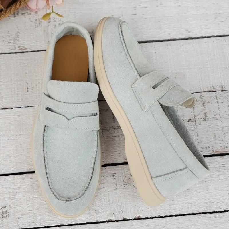 Fashion Women's casual flat loafers with stylish and comfortable muffin bottom