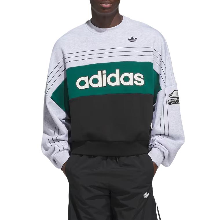 adidas Originals Varsity Color Block Crewneck Long Sleeve Sweatshirt Unisex Sweatshirt KG9169