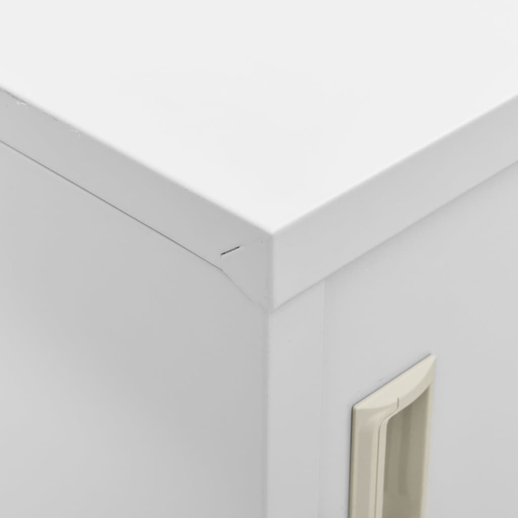 Vidaxl Szafki Zamykane, 2 Szt., Jasnoszare, 90X45X92,5 Cm, Stalowe