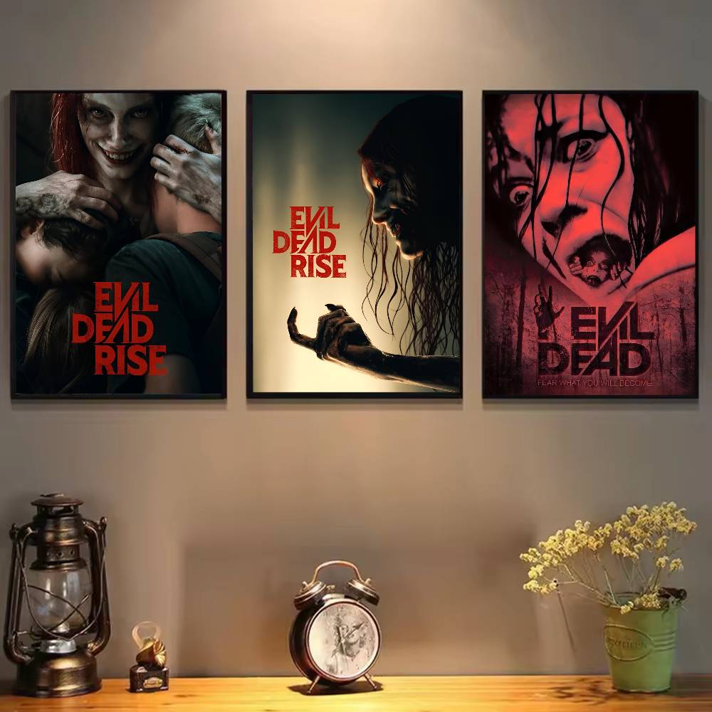 1pc Classic Horror Movie Evil Dead Rise Poster Sticker Print Waterproof Wall Art For Living Room Bedroom Home Decor