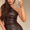 2026 Spring/Autumn Women's High-End Sleeveless One-Shoulder Asymmetrical Zipper Top
