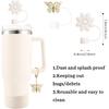 Cup Accessories for Stanley 30oz&40oz Tumbler including Flower Butterfly Straw Topper Cover, Spill Proof Stopper, Silicone Cup Boot, Butterfly Charms