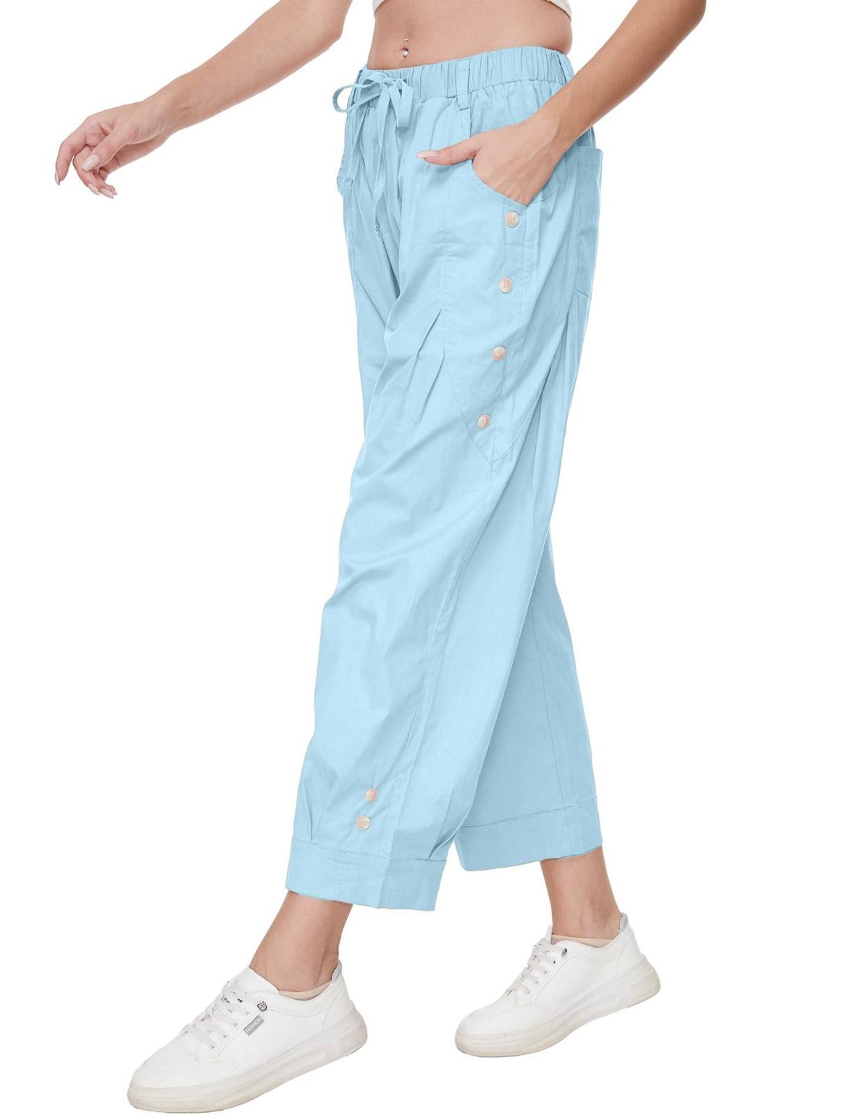 Женские эластичные брюки с высокой талией — фото 6