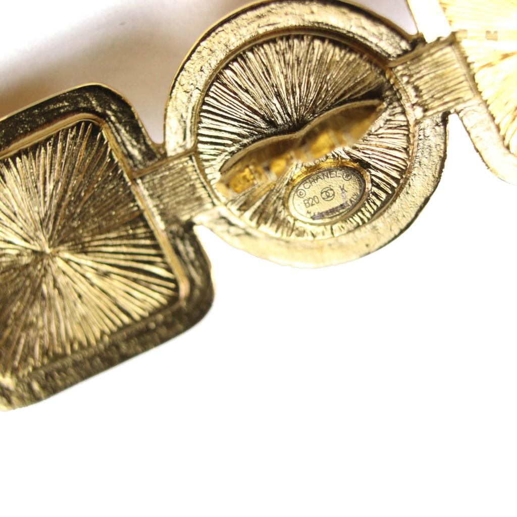 Chanel Hair Accessory COCO Mark Pearl Jewel Barrette Hair Clip Gold Women B20K Used