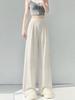 2026 Summer Women's High-Waist Ice Silk Wide-Leg Pants - Loose, Slimming Drape