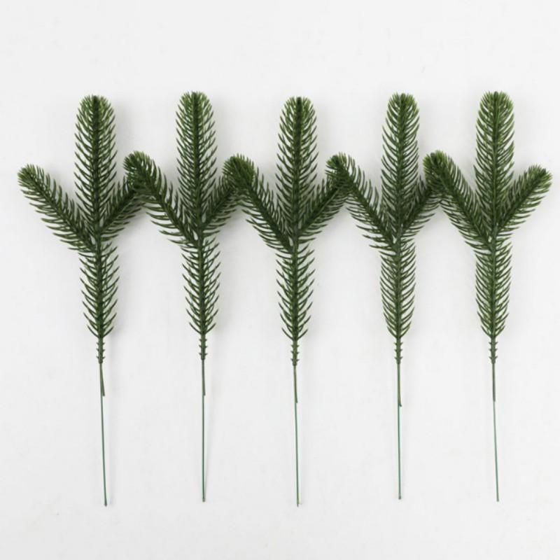 10Pcs Christmas Artificial Pine Needle Branches Set, Artificial Pine Needles Branches Twigs Fake Greenery Pine Picks