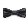 Adjustable Men Necktie Solid Color Retro Cravat Simple PU Leather Bow Tie  Shirt