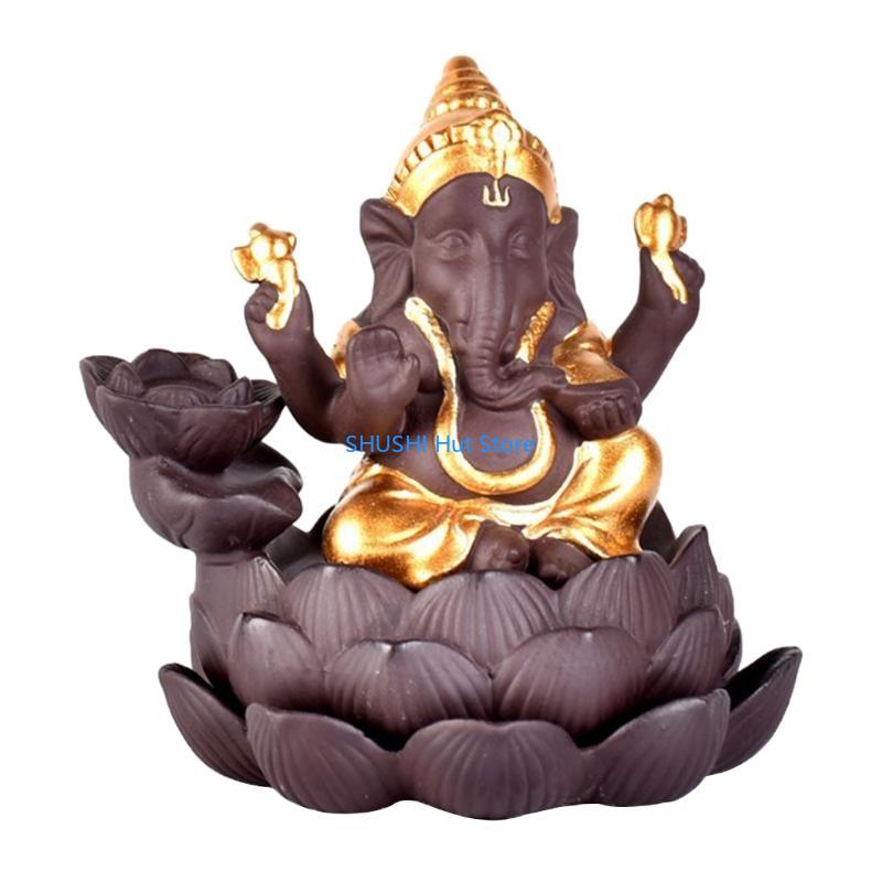 Desktop Waterfall Backflow Incense Cone for Burner Stand Study Room Bedroom Teahouse Yoga Studio Meditaion Room Ornament D57B