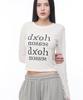 D So H Logo Season Semi-Warmer Crop Top [White]