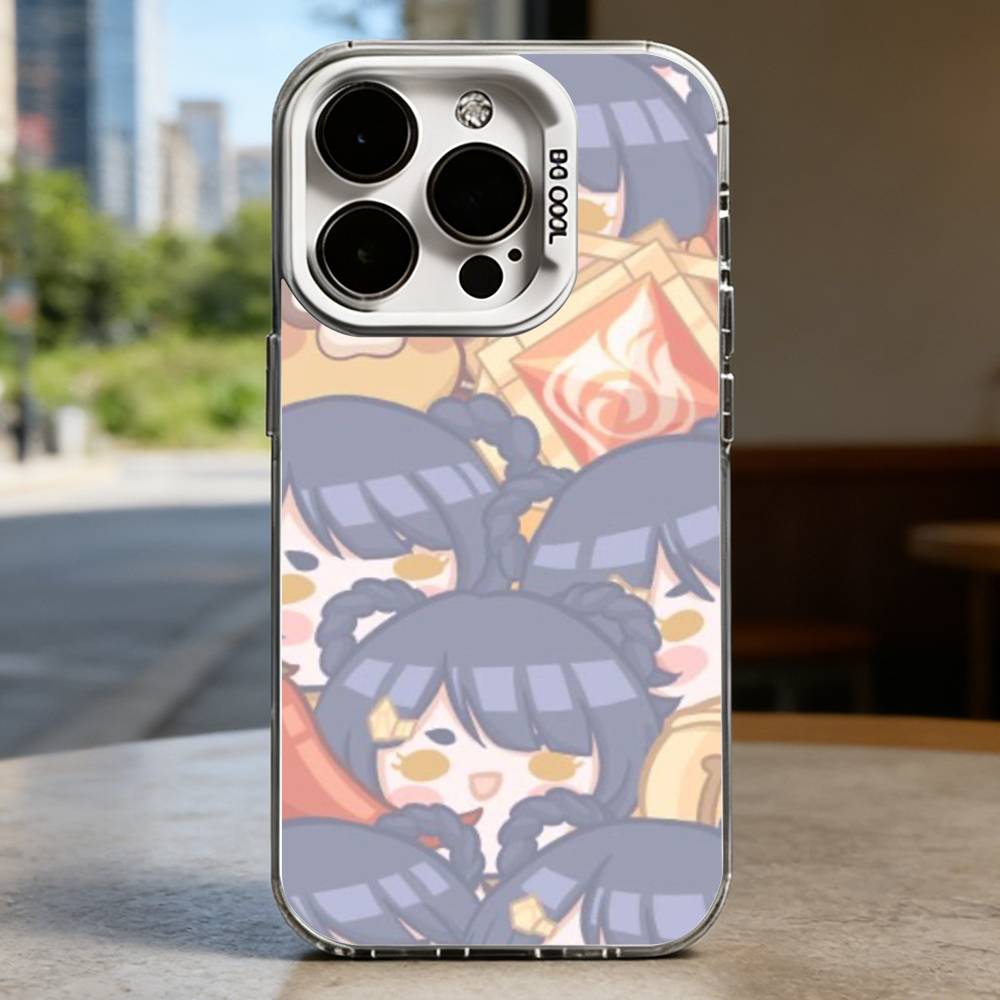 Cute Chibi G-Genshin Impact Character Case for iPhone 11-16 Pro Max Plus Air 16E X XR XS Max Hard Shockproof Bumper Cover
