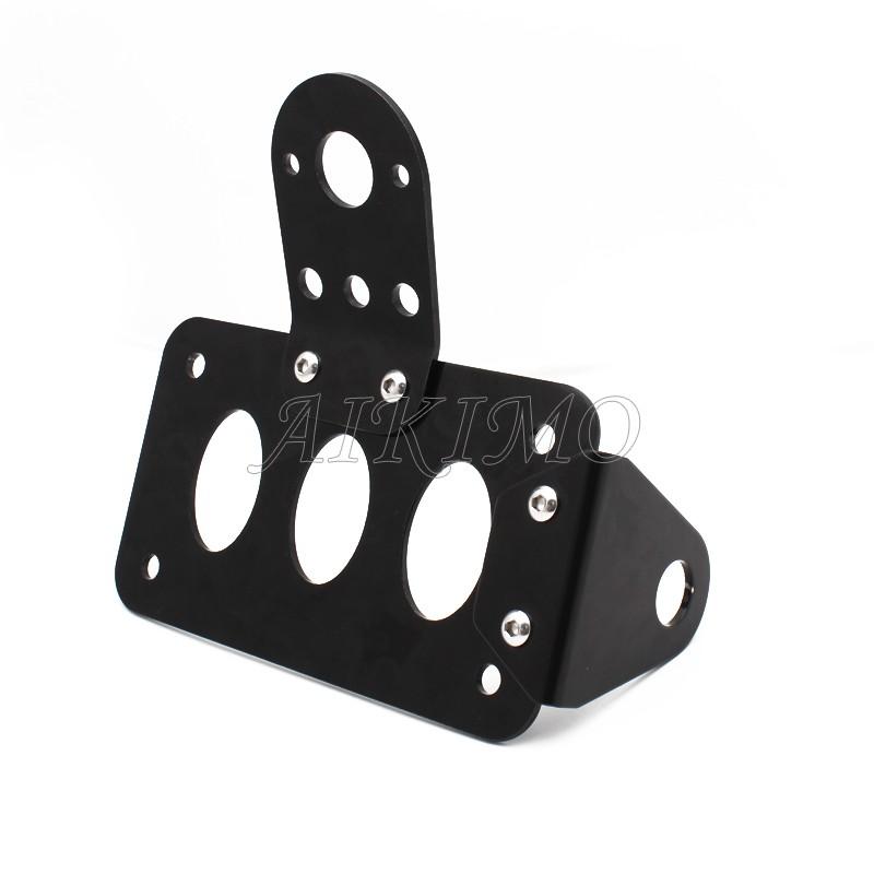 Motorcycle Side Mount Tail Light W/ License Number Plate Bracket For Harley Sportsters Bobber Chopper Rear Stop Light