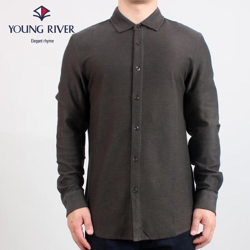 Men s Silk Blend Knitted Business Casual Long Sleeve Polo Shirt L