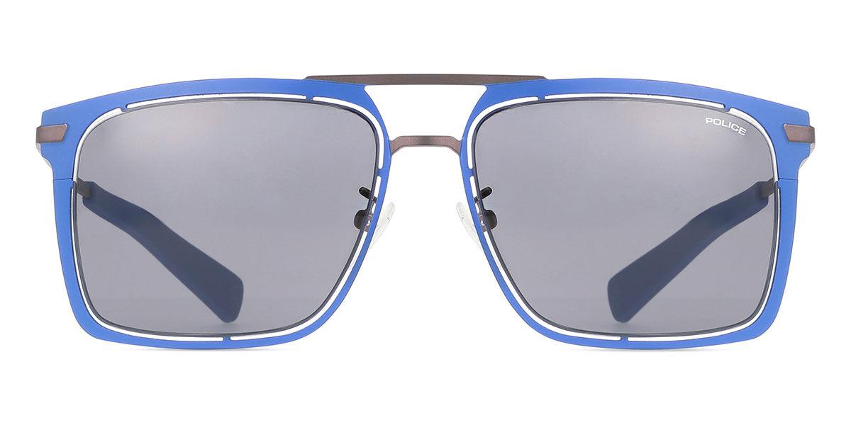 

Police Spl159m 01aq Unisex Sunglasses Matte Blue Brown/56-17-140