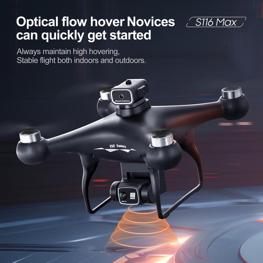 Remote Control Quadcopter, Headless Plane with Brushless Motor, 8K HD Dual Camere, Gesture Selfie, Altitude Hold and