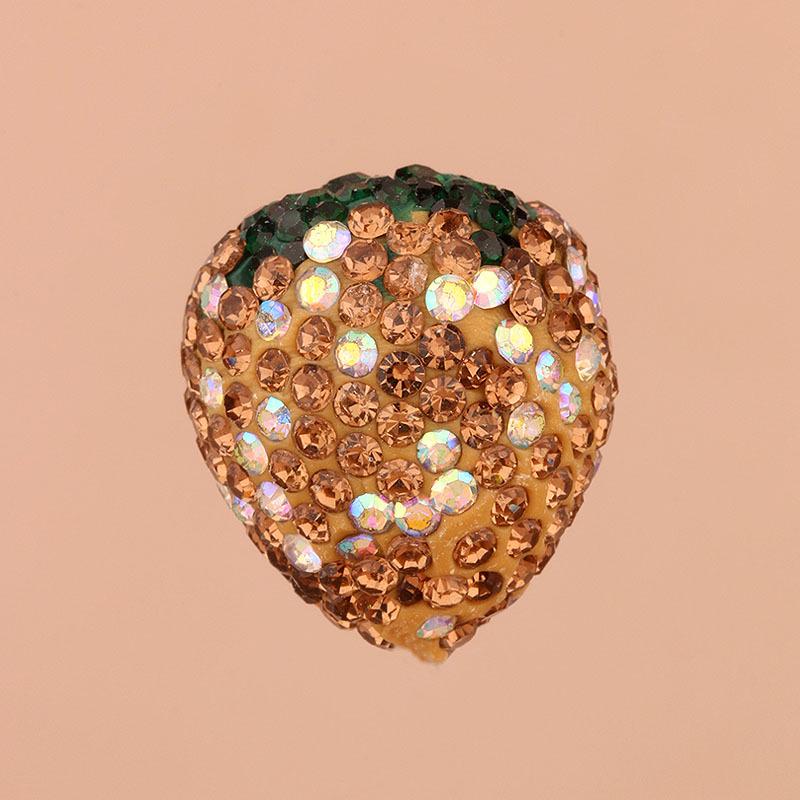 

22*20mm Strawberry Soft Clay Diamond Charm for DIY Bracelets, Necklaces, & Keychains