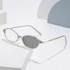 Fashion Oval Frame Photochromic Myopia Glasses Women Anti-blue Light Near Sight Eyewear with Prescription Lenses -1.25-2.25-2.75
