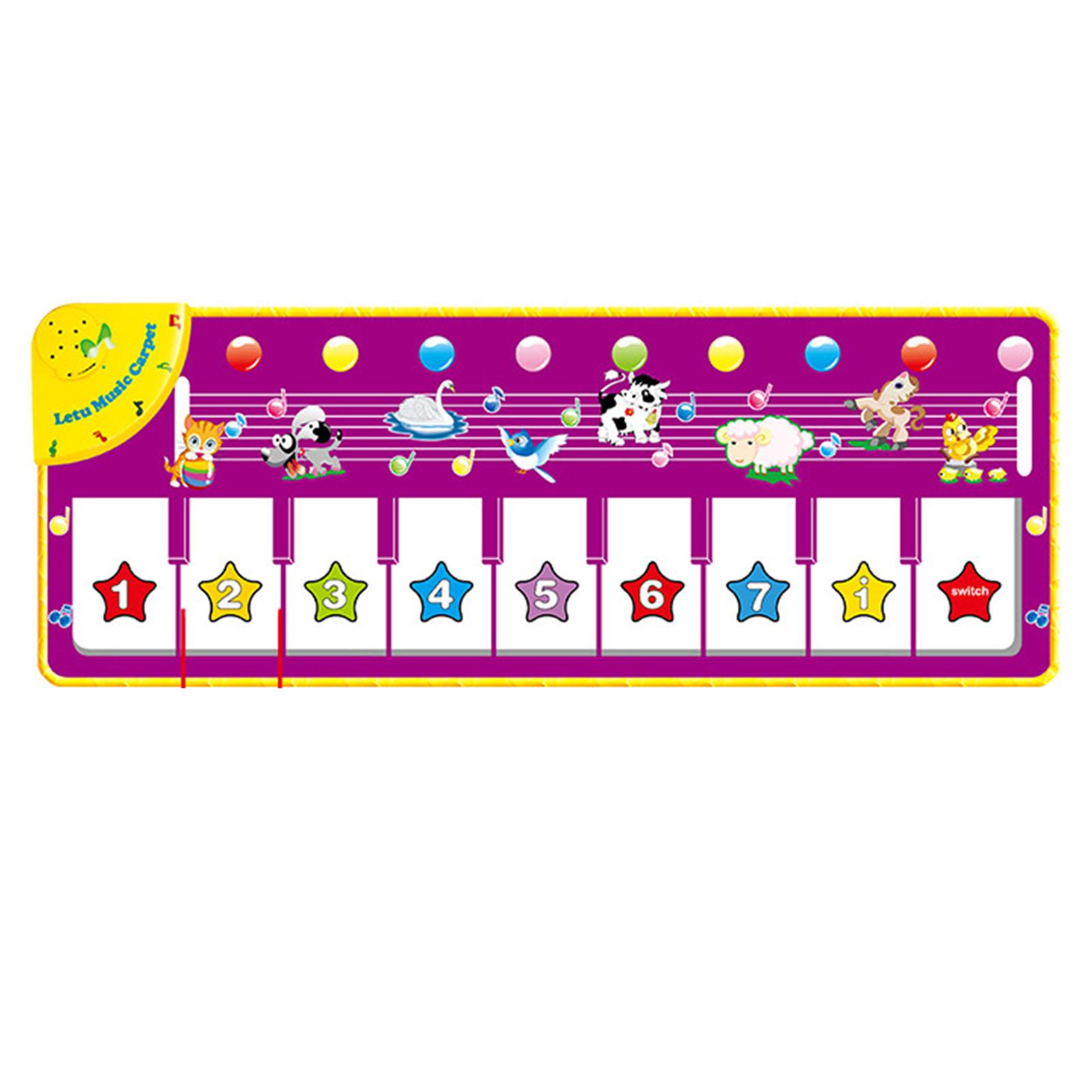 Baby Musical Piano Mat Dance Floor Music Mat Animal Blanket Carpet Playmat Early Educational Toys for Kids Baby