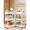 Mobile Multi-layer Kitchen & Bathroom Storage Trolley for Snacks, Fruits, and Vegetables