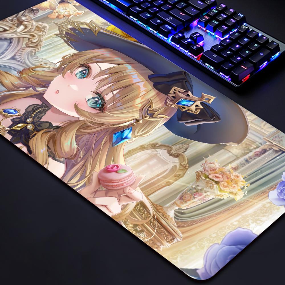 Navia Genshin Impact Anime Girl Mousepad Large Gaming Mouse Pad LockEdge Thickened Computer Keyboard Table Desk Mat