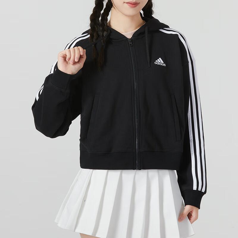 Adidas Colorblock Loose Long Sleeve Jacket Women Jacket Black IC8781