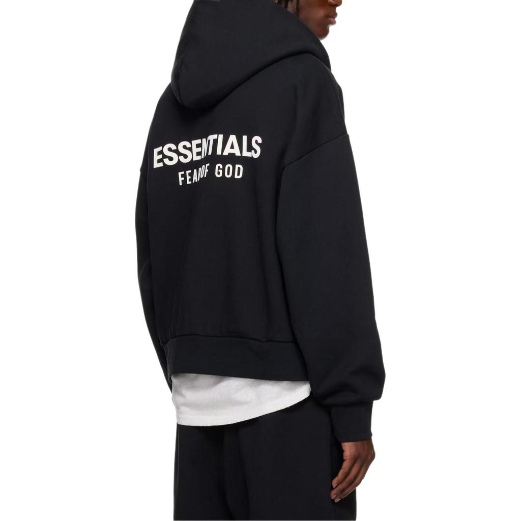 Fear of God Essentials Classic Full Zip-Up Hoodie 'Jet Black' Men's 192AS254780F