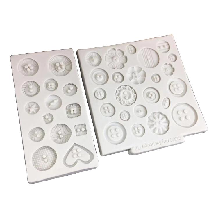 Exquisite Button Shape 3D Fondant Chocolate Candy Molds Polymer Craft DIY Molds