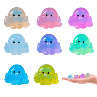 32 Pcs Mini Octopus Figurines Glow In The Dark Resin Tiny Octopus Miniature Octopus Statues for Fairy Gardens Aquariums DIY Crafts