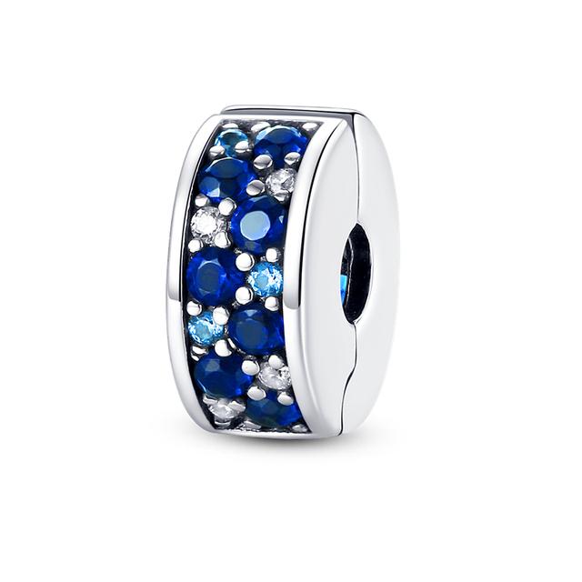 Fecho Prateado Clipe Prateado 925 Berloques Contas Stopper Serve Pulseira Clipe Joia Prata 925