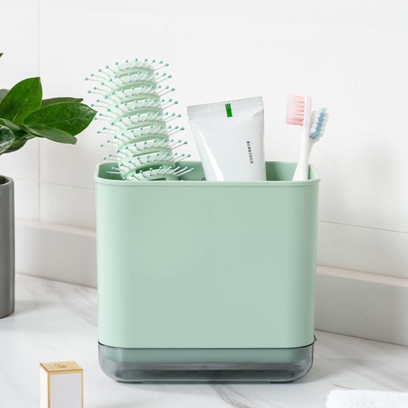 Multifunktionell skedgaffel Ätpinneförvaringshållare Box Dubbellagers bestick Dräneringsställ Organiseringsställ för kök