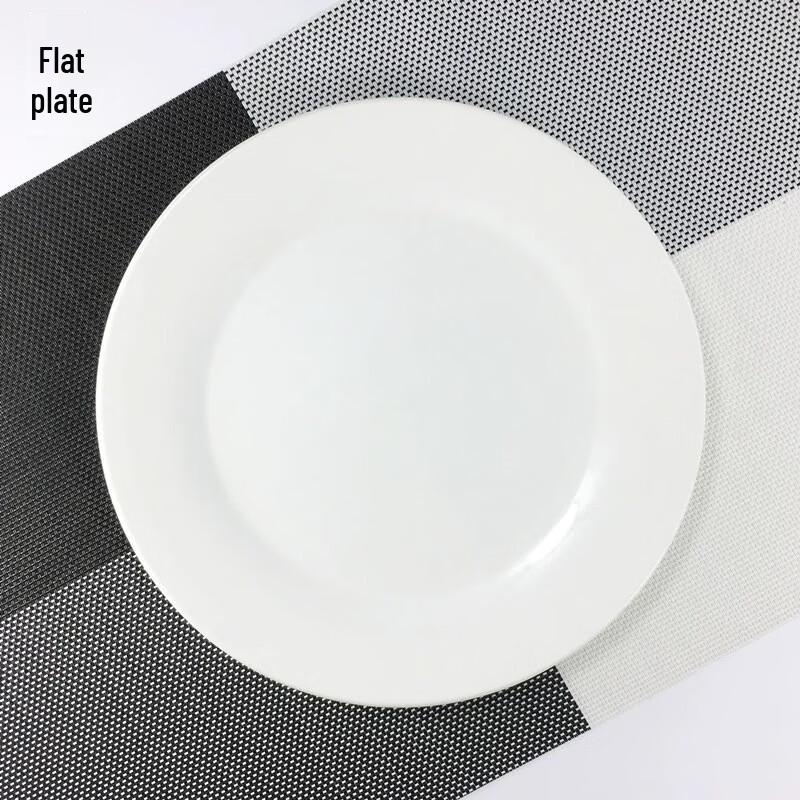 European Style White Ceramic Round Dinner Plate