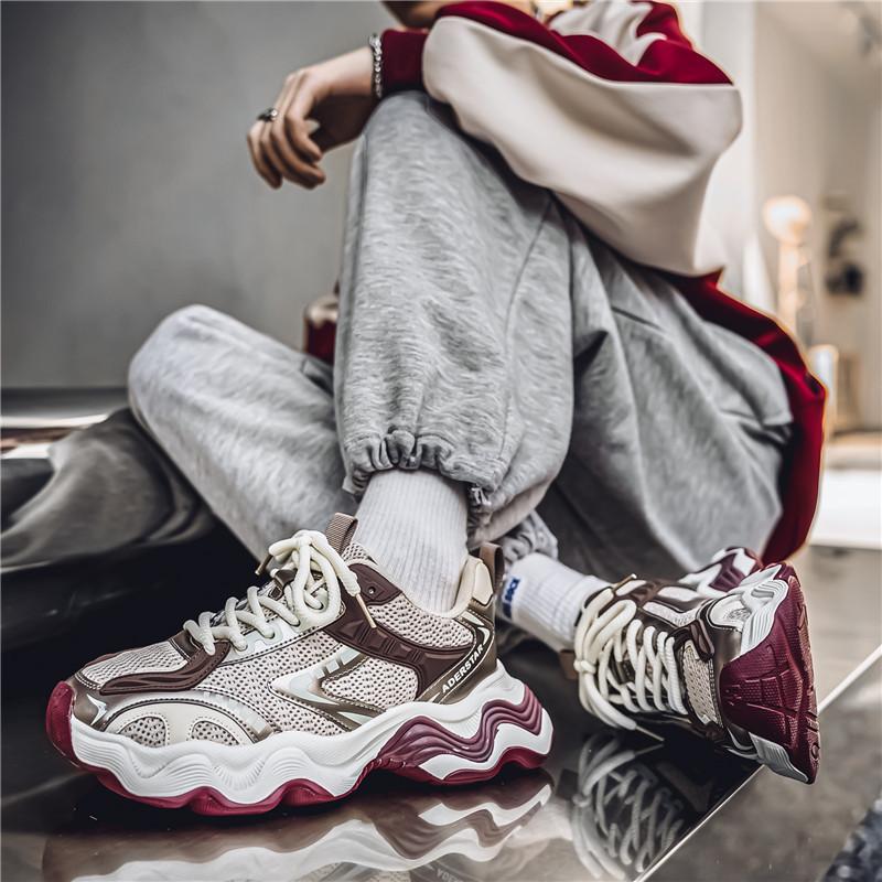 New Thick-soled Heightening Dad Shoes Men's Mesh Sports Shoes Student Casual Men's Shoes GZ1227