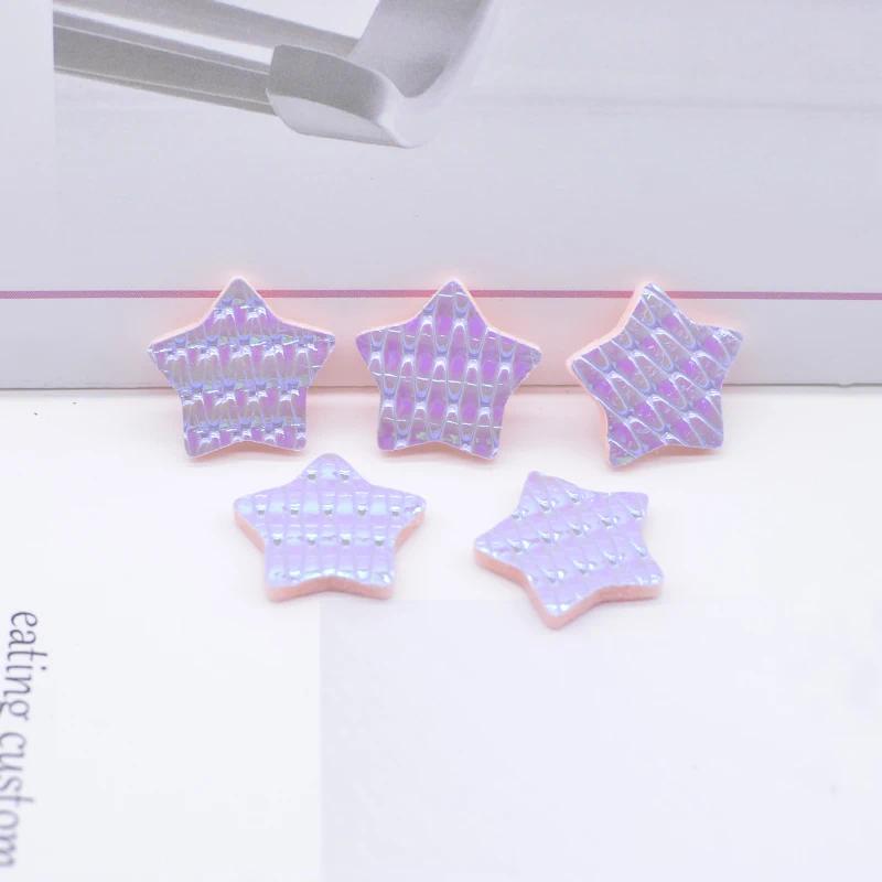 50Pcs 20mm PU Leather Star Applique for Handmade Hat Clothes Sewing Patches DIY Baby Headwear BB Clips Bow Decor Accessories