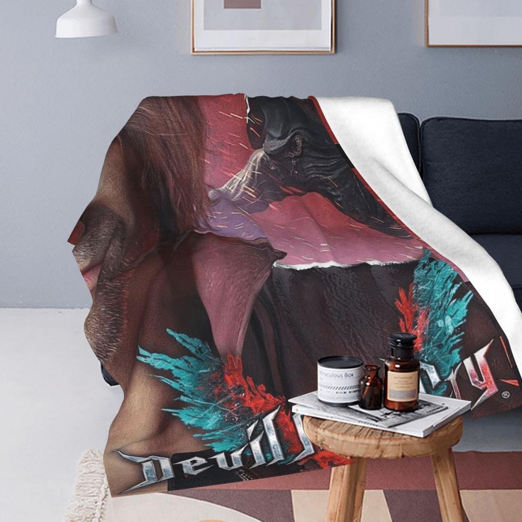 D-Devil May Cry DMC Game Gamer Blankets Flannel Sofa Throw Blanket Breathable for Home Bedroom Outdoor Throws Bedspread Quilt